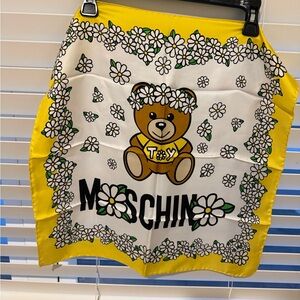 Moschino Yellow Floral Teddy Scarf